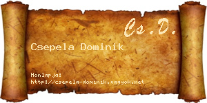 Csepela Dominik névjegykártya